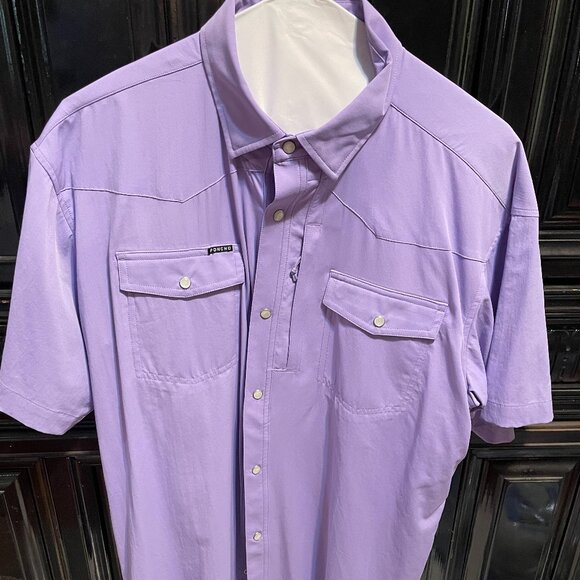 Poncho Mens Light Purple Short Sleeve Mens M - Picture 1 of 4